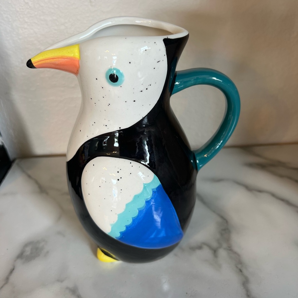 Toucan Decorative Ceramic Pitcher/Watering Vase- New